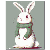 Painting by Numbers Pictures Sitting White Rabbit